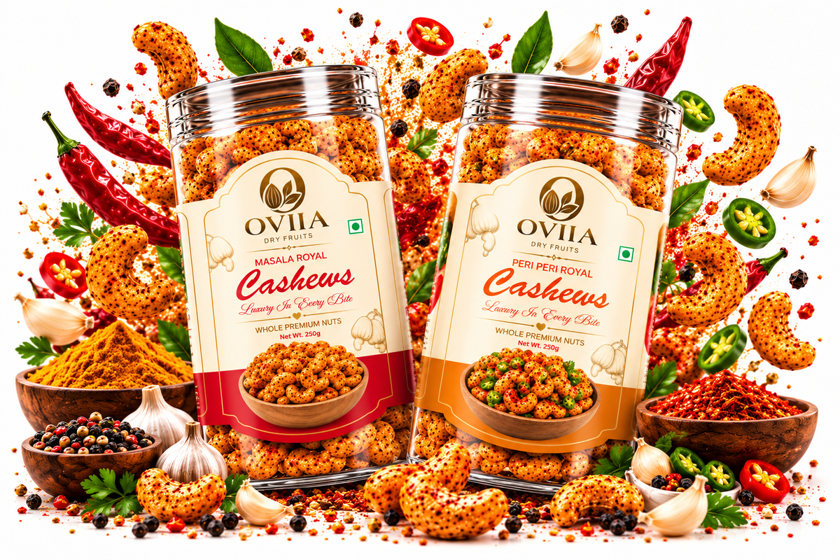 Combo - Indian Royal Masala - Peri Peri Cashews - Oviia Dryfruits