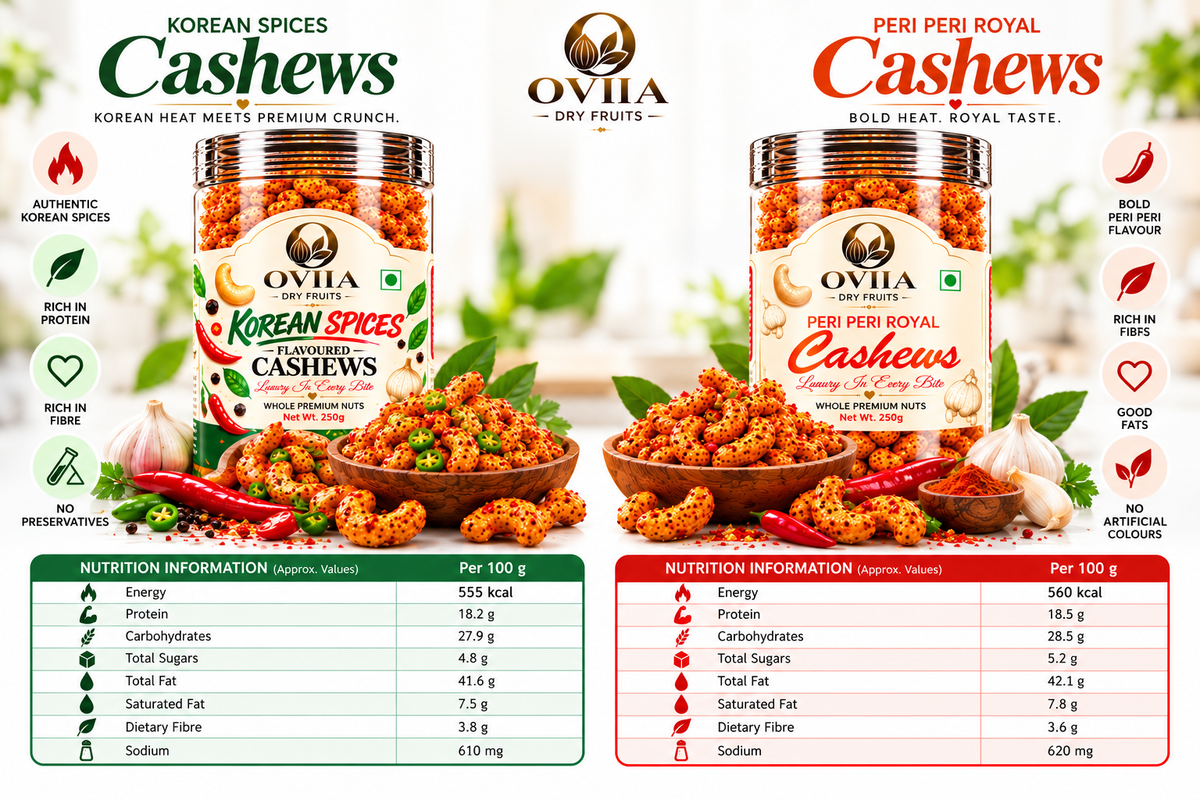 Korean Spices & Peri Peri Cahsews - Combo