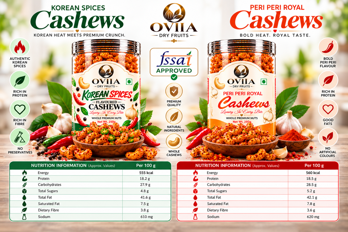 Korean Spices & Peri Peri Cahsews - Combo