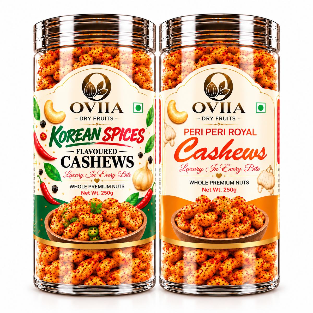 Korean Spices & Peri Peri Cahsews - Combo