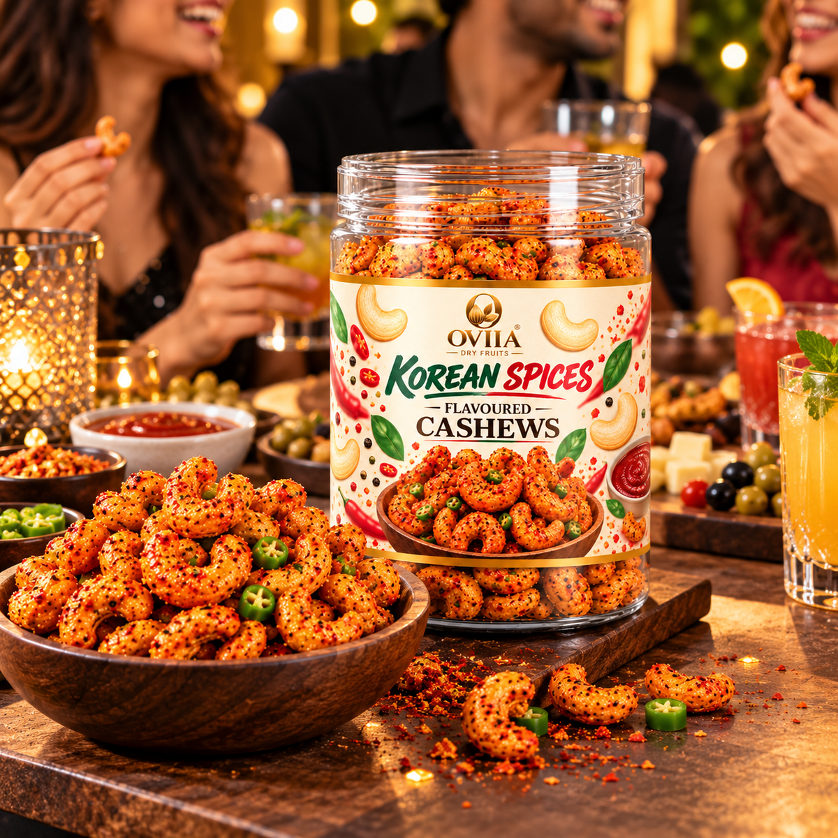 Royal Korean Spices Cashews - Oviia Dryfruits