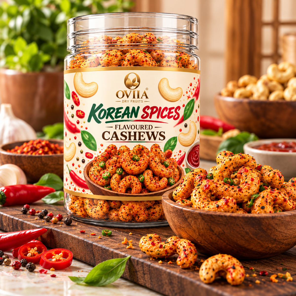 Royal Korean Spices Cashews - Oviia Dryfruits