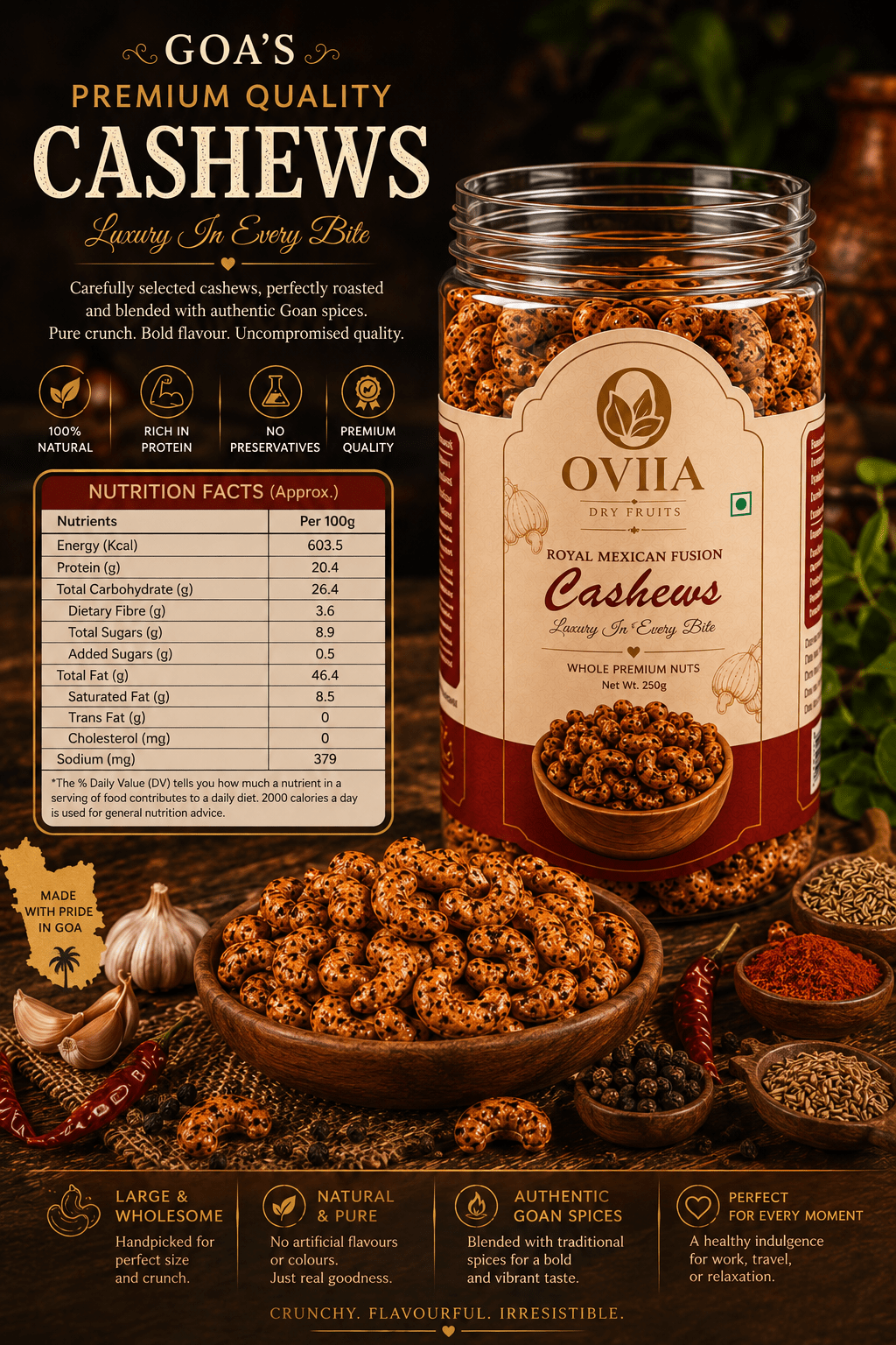 Royal Maxican Fusion Cashews - Oviia Dryfruits