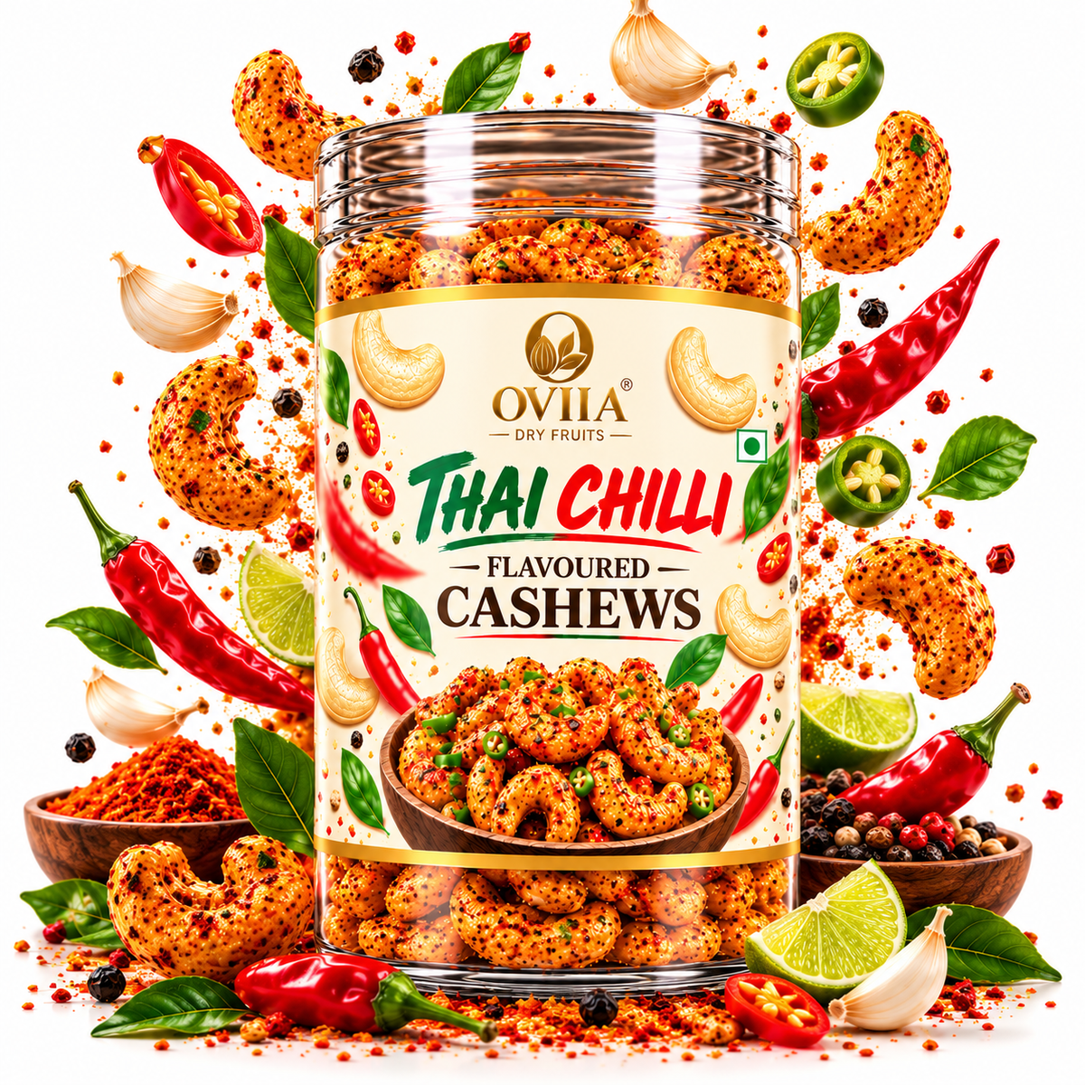 Royal Thai Chilli Cashews - Oviia Dryfruits